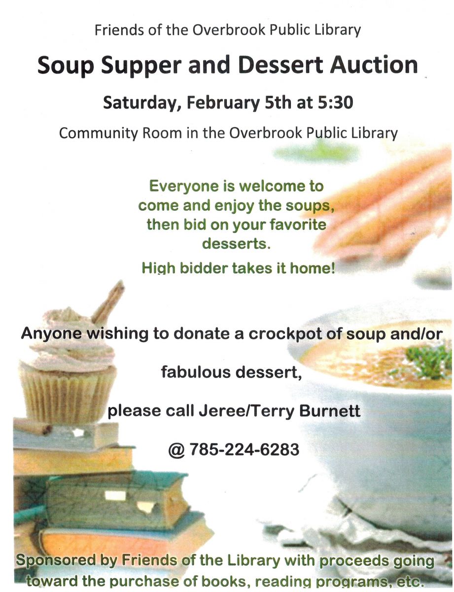 Soup supper and dessert auction flyer