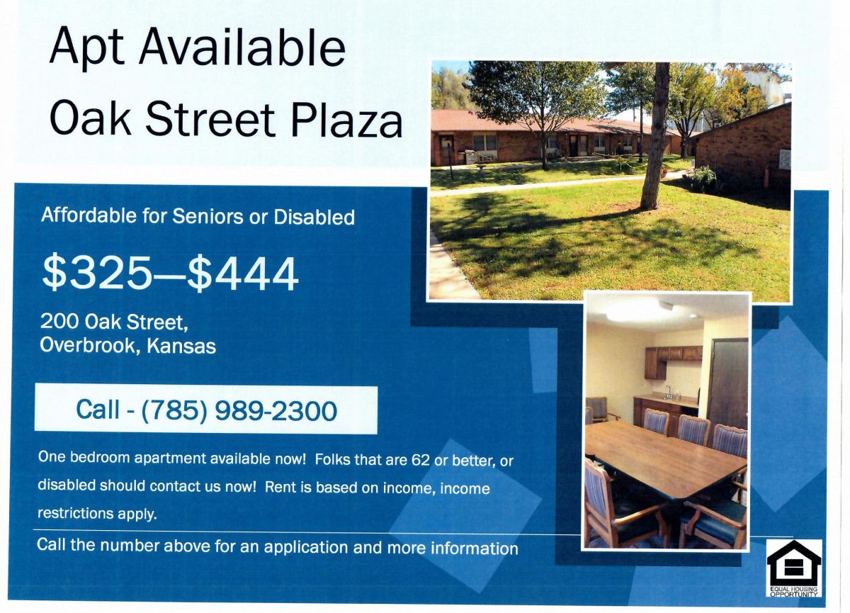 Overbrook Housing Authority City of Overbrook Kansas